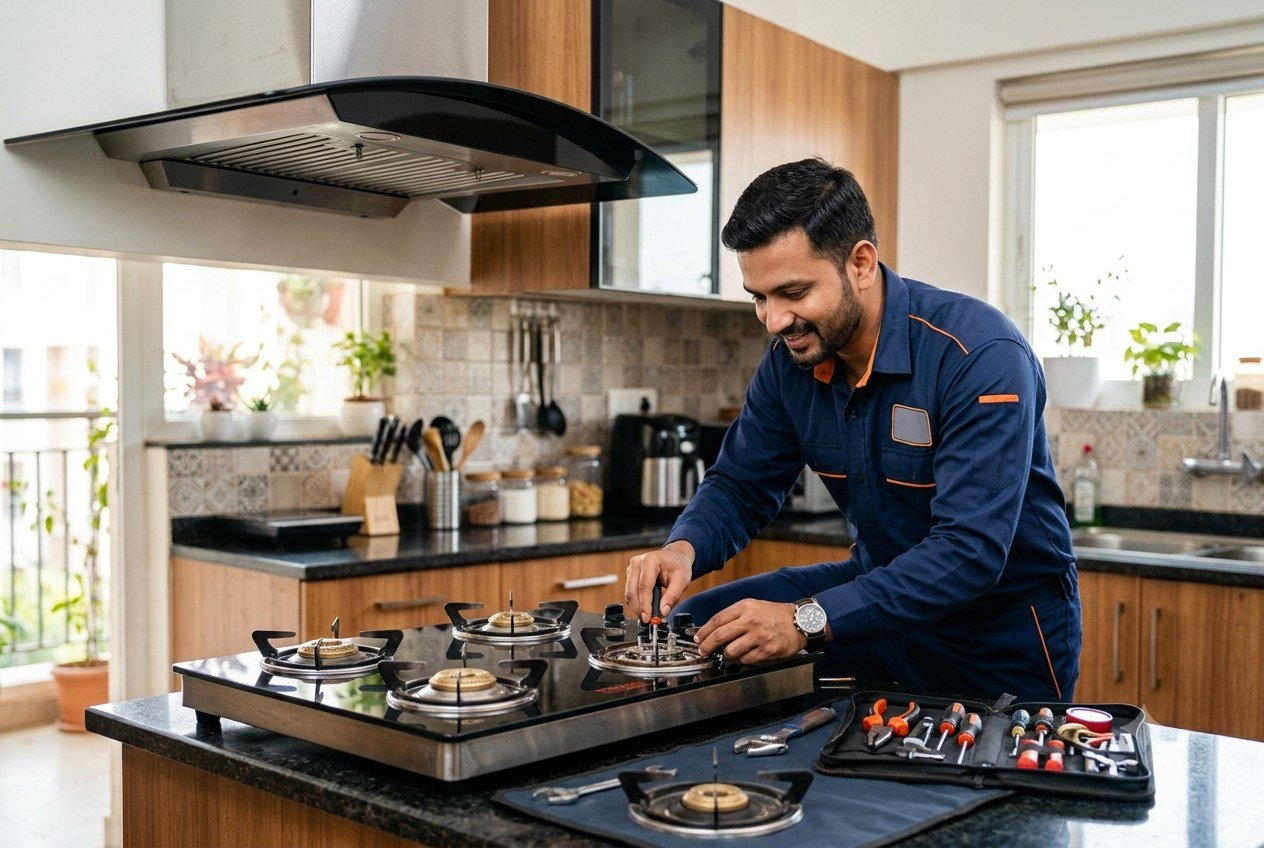 Kitchen chimney repair service in Edappally